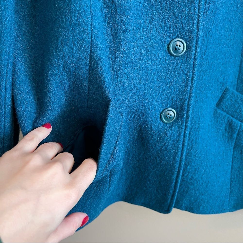 Pendleton Teal Wool Button-Up Jacket - Picture 5 of 11